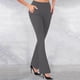 thumbnail image 1 of Karight Women's Fashion Casual Temperament Solid Color Knitted Pull Slim Flare Trousers, 1 of 4