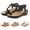 Black, variant on Vintage Wheat Pattern Toe Loop Wedge Sandals, Elastic Ankle Strap Open‑Toe Platform Shoes for Shopping Travel Beach Summer Events Khaki 36
