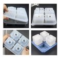 lanema Silicone Ice Cube Tray Molds 4 Grid Squaresed Round Puddings ...