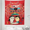 thumbnail image 1 of I Love You Tapestry, Couple Hugging with Oriental Calligraphy Love Words Togetherness Illustration, Fabric Wall Hanging Decor for Bedroom Living Room Dorm, 5 Sizes, Red Blue, by Ambesonne, 1 of 1