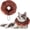 Brown, variant on Minzimin Cat Cone Collars Soft,Cat E Collars After to Stop Licking,Waterproof Adjustable Elizabeth Neck Cones Cute Pet Donut Pillow for Cats Kitten Puppy Wound Healing After