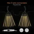 thumbnail image 3 of Sinhoon Meteor Shower Rain Lights, 11.8inch 8 Tube 192 LEDs Christmas Icicle Lights for Christmas Trees, Patio Garden Lawn Outdoor Decorations(Warm White), 3 of 5