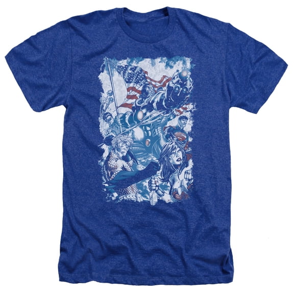 Jla - American Justice - Heather Short Sleeve Shirt - Medium