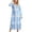 Blue, variant on Nightgowns for Women V Neck Sleepwear Loungewear,Floral Print Comfy House Dresses Long Sleeve Sleep Dress Nightshirt Sleepwear,Full-Length Asymmetric Plus Size Pajama Dress,Green S-2XL