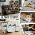 thumbnail image 6 of COEQINE Stretch Recliner Cover Universal 8 Pieces Recliner Sofa Cover Stay in Place 3 Seater Furniture Protector Home Decor for Pets, Dogs, Cats, Kids, Sea Turtle Wood Grain, 6 of 8