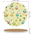 thumbnail image 2 of Round Drink Coasters, 6 Pcs Colorful Owls Absorbent Ceramic Coaster with Cork Base for Coffee Cups Housewarming Gift for Home Decor, 2 of 5
