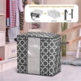 thumbnail image 5 of Youfenhome 100L Large Storage Bags, 3 Pack Clothes Storage Bag, Foldable Closet Organizers Storage Containers with ReinforcedHandleThick Fabric for Comforters, Clothing, Blanket, Pillows, 5 of 7