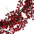 thumbnail image 4 of Northlight 18" Decorative Artificial Red Berry Christmas Wreath with Frosted Accents - Unlit, 4 of 7