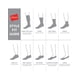 thumbnail image 3 of Calcetines Dobles Resistentes Hanes para Hombre, talla 12-14, 6 Pares, blanco, 3 of 3