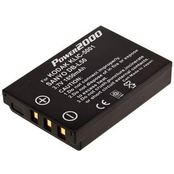 Power2000 KLIC-5001 3.7V 1850mAh Rechargeable Lithium-Ion Battery for Kodak LS420/LS443/LS633 Digital Cameras