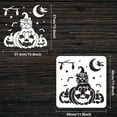 thumbnail image 2 of Black Cat Pumpkin Head Stencil 11.8x11.8inch Bat Stencil Witch Stencil Star Moon Stencil Halloween Themed Pattern Stencil for Painting on Wall Wood Furniture DIY Holiday Party Home Decor, 2 of 7