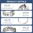 thumbnail image 3 of PEX Crimp Rings Single Ear Hose Clamps Stainless Steel Cinch Crimp Ring Pinch Clamps for Pex Tubing Pipe 3/8 Inch, 3 of 7