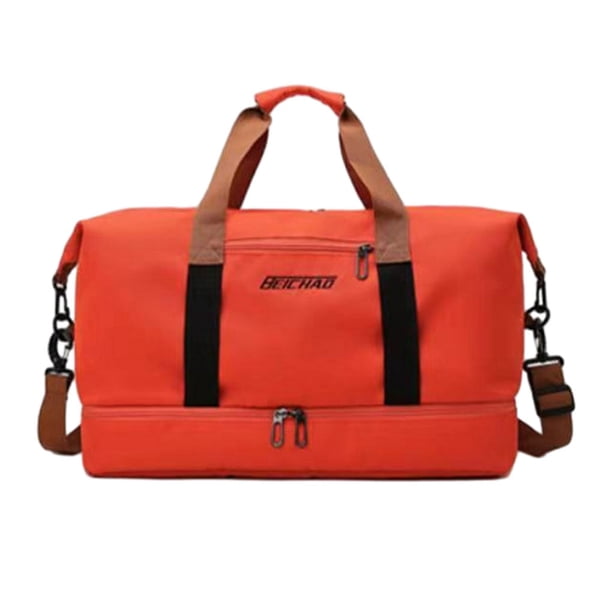 Minnieouse Bolsa de viaje impermeable de tela Oxford - Bolsas de viaje de separación seca y húmeda de gran capacidad para mujeres Envolturas para manijas de equipaje Rojo
