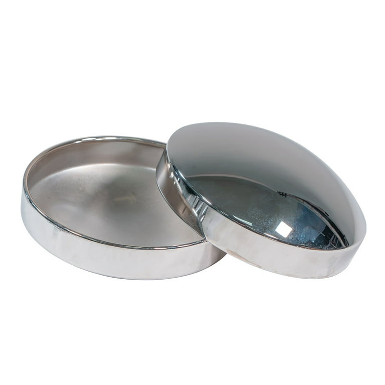 Steel Chrome Axle Wheel Cover Set - Includes  2  Front Hub Caps,  4 Rear Hub Caps 60 Lug Nut Covers 33mm For Semi Truck Axle Cover Combo Kit