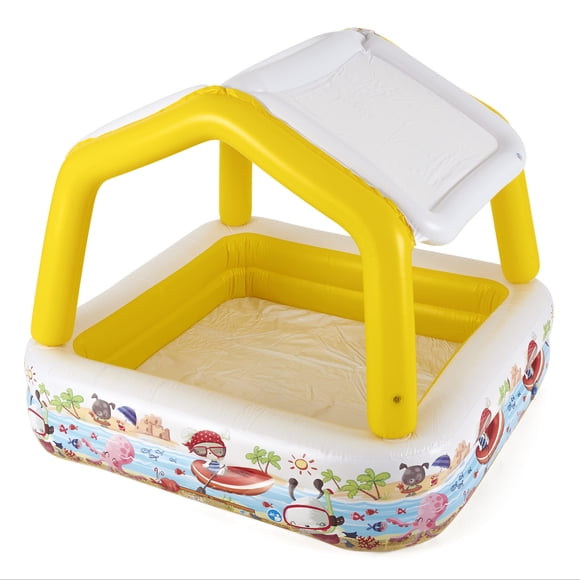 Parasol Intex para piscina infantil, 1,5 m, cuadrado, inflable, calibre 10