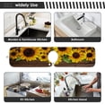 thumbnail image 7 of Coolnut Retro Sunflower Autumn Kitchen Sink Splash Guard 2 Packs Faucet Absorbent Mats Wooden Board Faucet Handle Drip Catcher for Kitchen, Bathroom,Sink Mat, Dish Drying Mat, 23.6"x5.5", 7 of 7