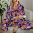 thumbnail image 6 of Lsque Halloween Black Cats Pattern Long Sleeve Pajama Set for Women - Soft 2-Piece Sleepwear and Loungewear Set with Pockets, Comfy Nightwear-Small, 6 of 7
