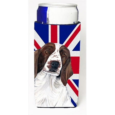 

Springer Spaniel With English Union Jack British Flag Michelob Ultra bottle sleeves For Slim Cans - 12 Oz.