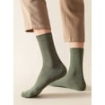 thumbnail image 6 of BH-JJSMGS 5/6 Pairs Pack Solid Crew Calf Socks For Men Breathable Casual Multi-Colored US Size 7-12, 6 of 7