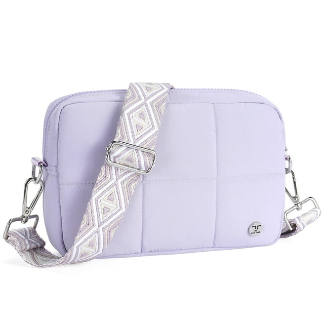 Bolso bandolera Telena para mujer, ligero, acolchado, color morado
