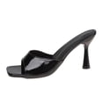 thumbnail image 6 of Xucatan Women's Square Toe High-heeled Shoes Heels, Patent Leather Slip On Pumps with Sculpted High Heel, Cushioned Insole Dressy Shoes, Versatile Solid Color Design for Office Evening Gift, 6 of 8