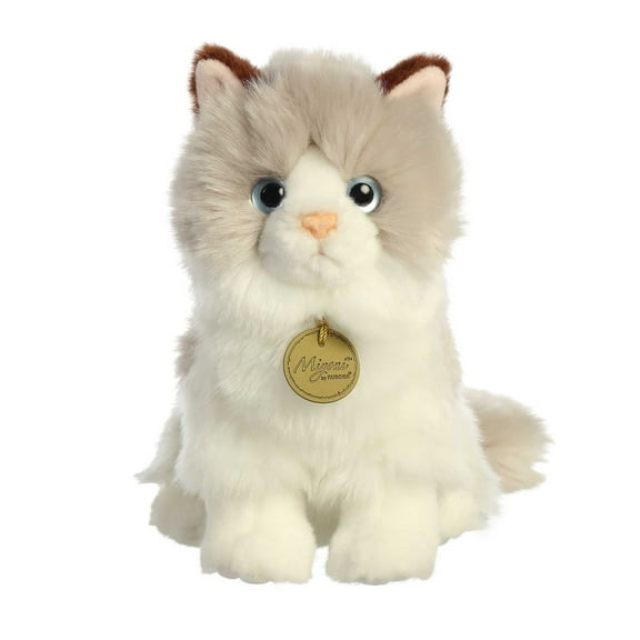 Aurora - Small White Miyoni - 8" Ragdoll Cat - Realistic Stuffed Animal