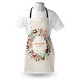 thumbnail image 3 of Christmas Apron Vintage Garland Inspired Round with Hand Drawn Style Cute Seasonal Figures Print, Unisex Kitchen Bib Apron with Adjustable Neck for Cooking Baking Gardening, Multicolor, by Ambesonne, 3 of 3