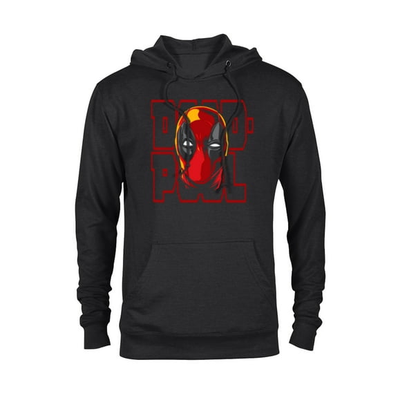Marvel Deadpool Wade Wilson Head - Pullover Hoodie for Adults - Customized-Black