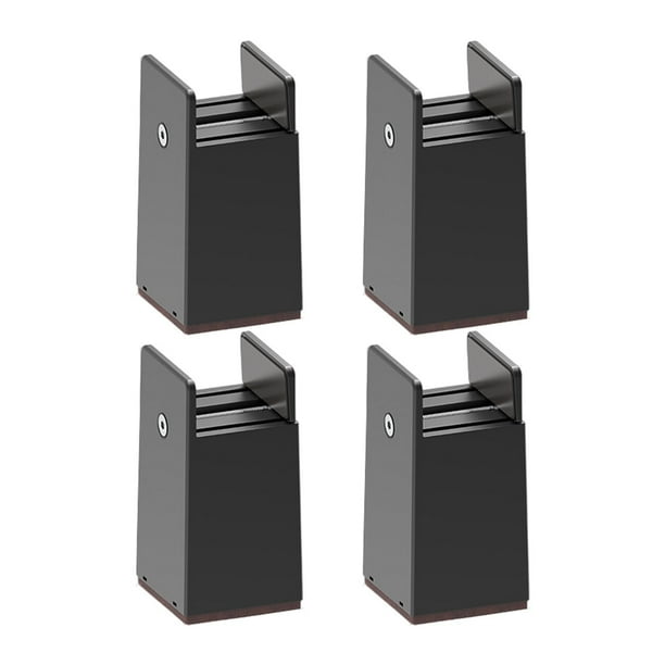 4 elevadores de cama, protectores de suelo, antideslizantes, cuadrados y amortiguadores. Altura 100mm