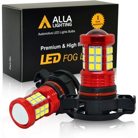 

Alla Lighting 2504 PSX24W LED Fog Lights Bulbs 2835 36-SMD 3000lm Extreme Super Bright 12276 8000K Ice Blue