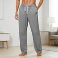 thumbnail image 2 of PIMSSY Men Pants Casual Trousers With Button Solid Color Comfort Fit Relaxed Modern Chino Style Versatile Everyday Wear Male Holiday Slacks, 2 of 5