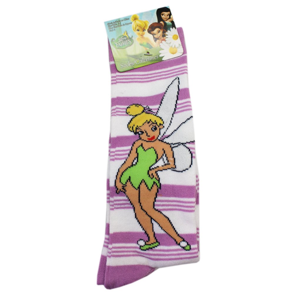 Tinker Bell Disney's Tinker Bell Lavender Striped White Crew Cut