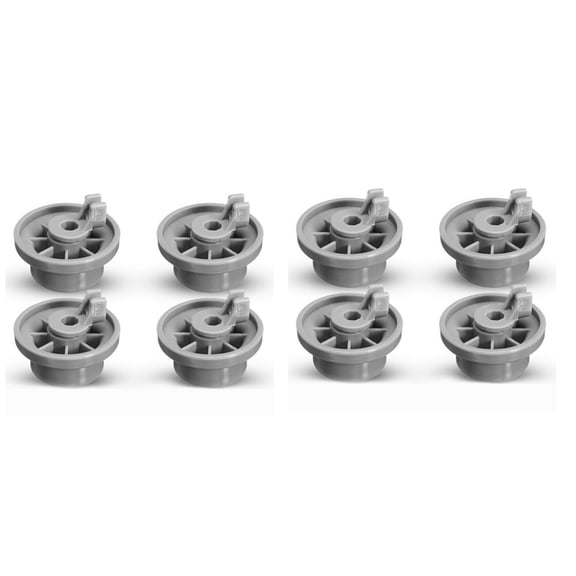 8X Dishwasher Lower Bottom Basket Wheels Compatible for & 165314 Dishwasher Spare Parts Lower Rollers