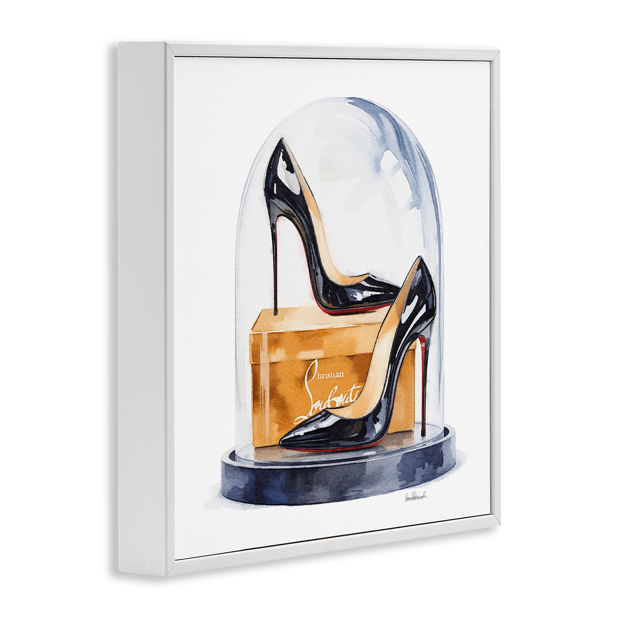 Stupell Industries Black High Heels Dome White Framed Giclee Art, design by Amanda Greenwood