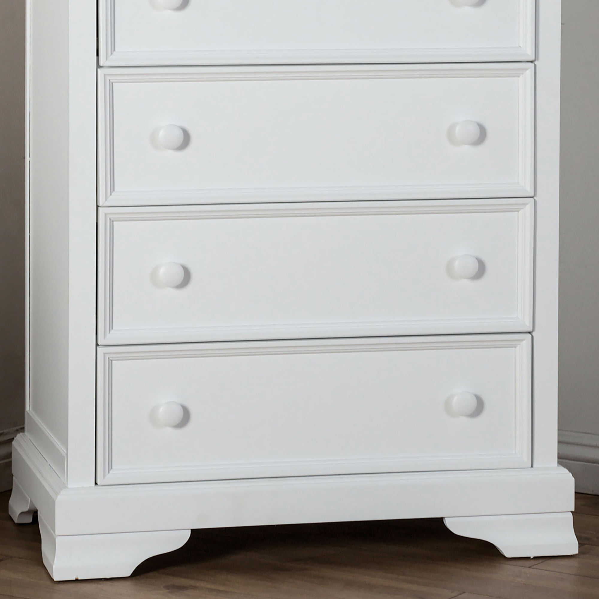 Furniture of America Livia Kids Transitional 5-Drawer Vertical Dresser, White