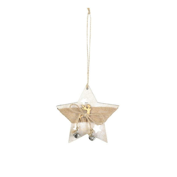 A Star Design Wooden Christmas Tree Ornament For Home Decor Made From Wood With Easy Hang Feature For Tree And Wall