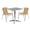 Beige, variant on Bowery Hill 3 Piece Square Patio Bistro Set in Aluminum and Beige