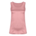 thumbnail image 4 of NIEWTR Satin Tank Tops For Women Loose Fit Sleeveless V Neck Camisole Blouses Shirt Top Womens Tank Summer Tank (XL,A156-Pink), 4 of 6
