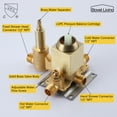 thumbnail image 2 of Boyel Living 10 inch Ceilling-Mounted Shower System Rainfall Shower Head with Handheld Shower, Bathroom Shower Faucet Set,Shower Trim Kit with Upgraded Valve, Brushed Gold, 2 of 10