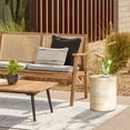 thumbnail image 3 of LuxenHome Beige and Brown MgO 13.6-Inch Round Outdoor Side Table, 3 of 9