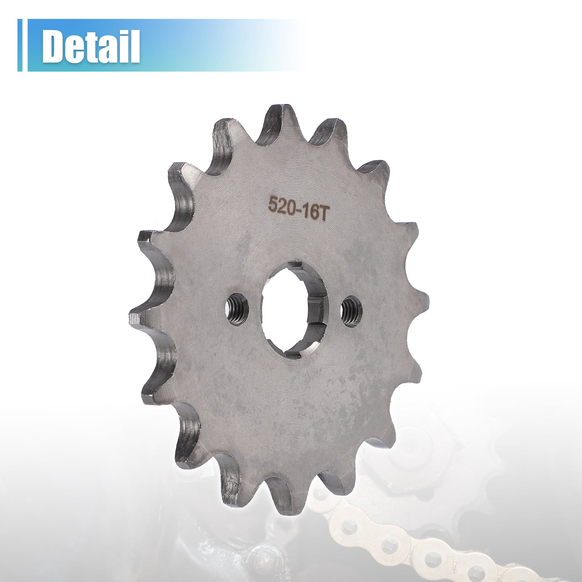 Unique Bargains 1 Set 520 Style 16 Teeth 20mm ID Sprocket for ATVs for Dirt Bikes