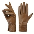 thumbnail image 6 of Women's Genuine Touchscreen Gloves - Lined Winter Warm Sheepskin Driving Gloves for Women, Perfect for Christmas Gift, 6 of 9