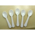 thumbnail image 2 of Extra Sturdy, 400pc 3" Taster Plastic Mini Ice Cream Dessert Spoons BPA FREE White 1 Box Set GM1002A, 2 of 4