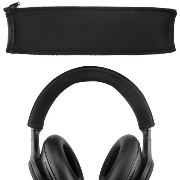 Geekria Flex Fabric Headband Cover Compatible with Plantronics BackBeat PRO, PRO , PRO2 Wireless Noise Canceling Headphones, Sweat Cover, Easy DIY Installation (Black)