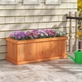 thumbnail image 2 of Costway Raised Garden Bed Fir Wood Rectangle Planter Box with Drainage Holes Orange, 2 of 11