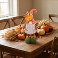 thumbnail image 4 of Set of 4 Thanksgiving Fabric Gnome and Scarecrow Dolls with Sunflower Hats and Weighted Standing Base, Festive Tabletop Decoration for Mantel, Shelf, and Holiday Party., 4 of 7