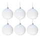thumbnail image 2 of 6PC White Christmas Christmas Tree Decoration Plastic Christmas Decoration Ornaments Christmas Tree Decoration 3.15 Inch, 2 of 8