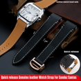 thumbnail image 4 of Reloj de cuero de liberación rápida de 21 mm con accesorios para pulsera de reloj con hebilla flotante Caitier Santos WSSA0009 WSSA0018, 4 of 5