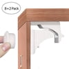 TQS Baby Safety Magnetic Cabinet Locks with 8 Lock and 2 Key, White