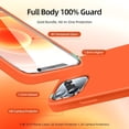 thumbnail image 2 of [5 in 1 for iPhone 12/iPhone 12 Pro Case, with 2 Pack Screen Protector + 2 Pack Camera Lens Protector, Liquid Silicone Slim Shockproof Protective Phone Case [Microfiber Lining] (Orange)…, 2 of 14